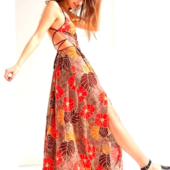 Urban Outfitters Dresses & Skirts - Urban Outfitters Athena Maxi Gauze Dress  P/S floral tropical vacation luau